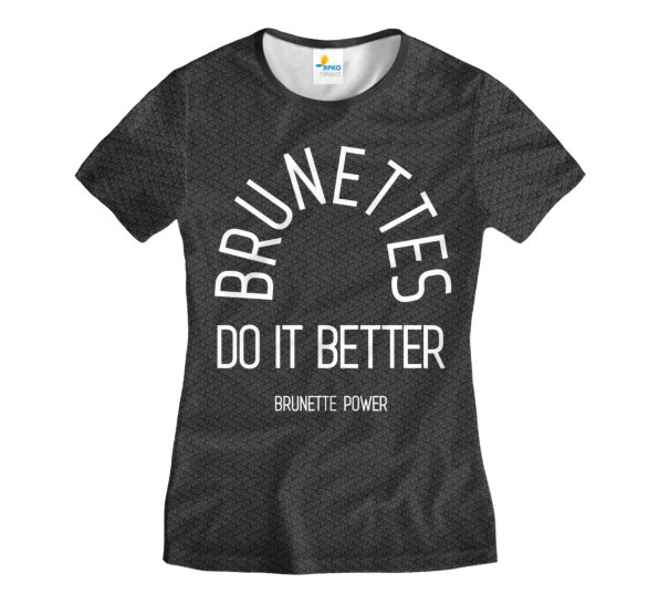 Футболка женская BRUNETTES Do it Better Black