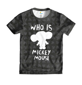 Футболка детская Who is Mickey mouse Black