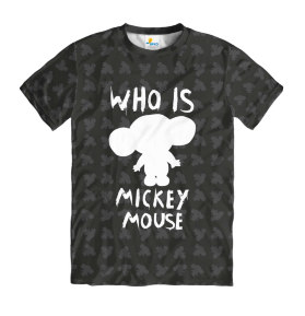 Футболка мужская Who is Mickey mouse Black