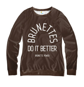 Свитшот женский BRUNETTES Do it better chocolate