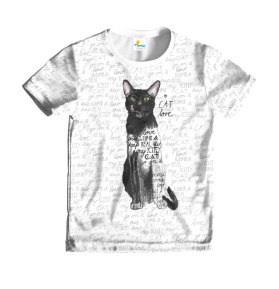 Футболка детская Love Black Cat