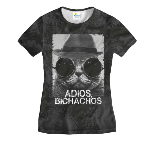Футболка женская Adios Bichachos Черная