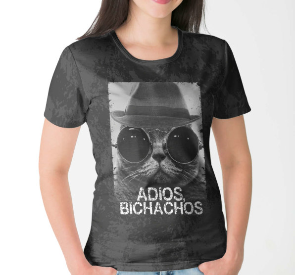Футболка женская Adios Bichachos Черная