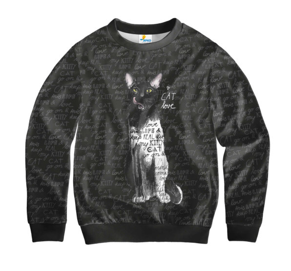 Свитшот детский Love Black Cat Черная