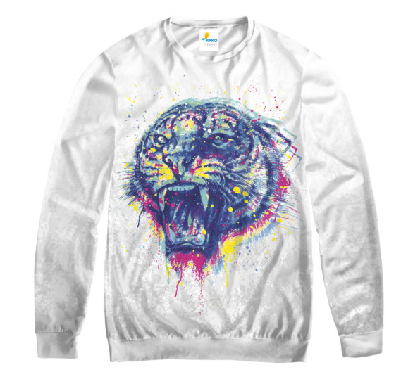 Свитшот мужской Тигр 3D cmyk