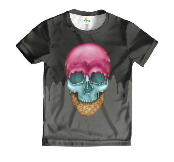 Футболка детская Ice cream skull Dark