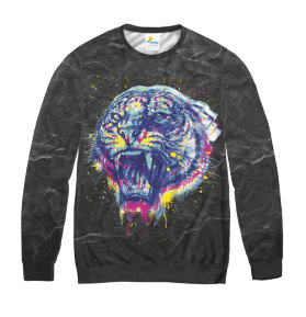 Свитшот мужской Тигр 3D cmyk Dark