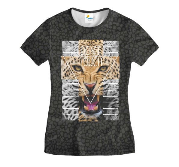 Футболка женская Leopard Dont Touch Black