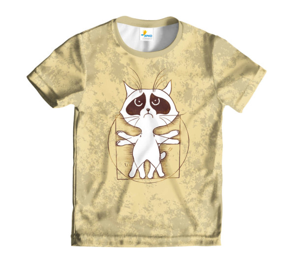 Футболка детская Кот Давинчи Color